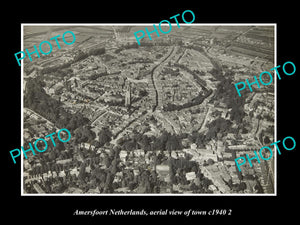 OLD LARGE HISTORIC PHOTO AMERSFOORT NETHERLANDS HOLLAND TOWN AERIAL VIEW c1940 3