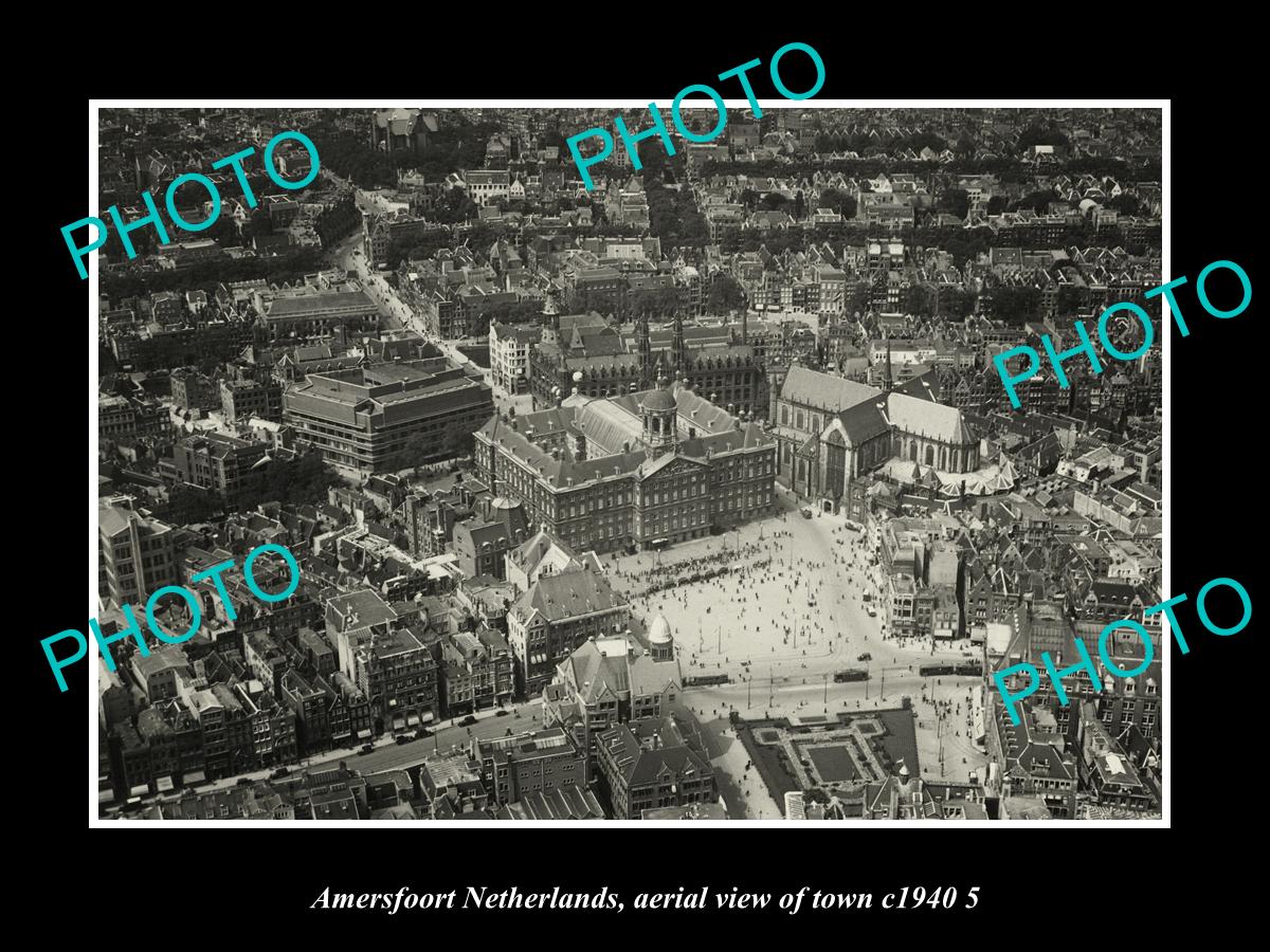 OLD LARGE HISTORIC PHOTO AMERSFOORT NETHERLANDS HOLLAND TOWN AERIAL VIEW c1940 6