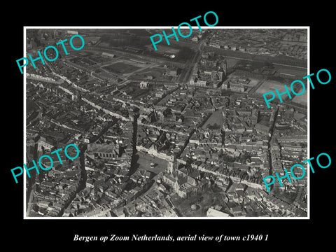 OLD HISTORIC PHOTO BERGEN OP ZOOM NETHERLANDS HOLLAND TOWN AERIAL VIEW c1940 2