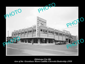 OLD LARGE HISTORIC PHOTO OKLAHOMA CITY OK USA, CADILLAC CHEVROLET DEALER c1950