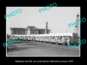 OLD LARGE HISTORIC PHOTO OKLAHOMA CITY OK USA, THE BORDEN MILK Co c1950