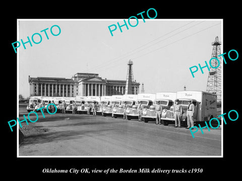 OLD LARGE HISTORIC PHOTO OKLAHOMA CITY OK USA, THE BORDEN MILK Co c1950