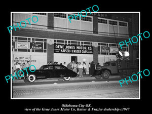 OLD LARGE HISTORIC PHOTO OKLAHOMA CITY OK USA THE KAISER FRAZIER CAR DEALER 1947