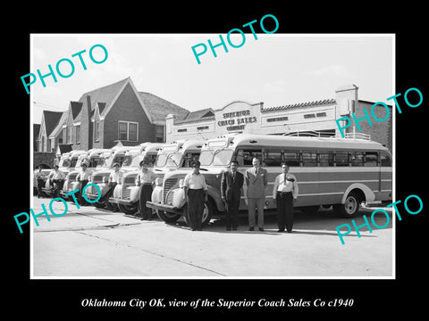 OLD LARGE HISTORIC PHOTO OKLAHOMA CITY OK USA, THE SUPERIOR COACH Co c1940