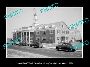 OLD LARGE HISTORIC PHOTO MOREHEAD NORTH CAROLINA, THE JEFFERSON HOTEL c1950