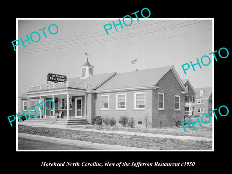 OLD LARGE HISTORIC PHOTO MOREHEAD NORTH CAROLINA, THE JEFFERSON REATAURANT c1950