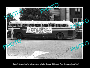 OLD LARGE HISTORIC PHOTO RALEIGH NORTH CAROLINA, REDDY KILOWATT SCOUT TRIP c1960