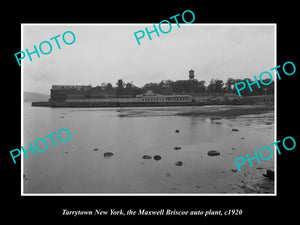 OLD LARGE HISTORIC PHOTO TARRYTOWN NEW YORK, THE BRISCOE MOTOR PLANT c1920