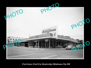 OLD LARGE HISTORIC PHOTO OKLAHOMA CITY OK USA, FRED JONES FORD CAR DEALERSHIP 2