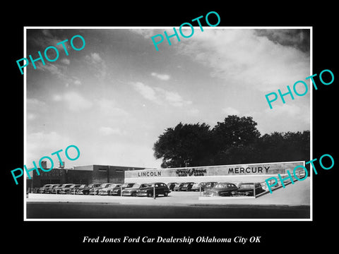 OLD LARGE HISTORIC PHOTO OKLAHOMA CITY OK USA, FRED JONES FORD CAR DEALERSHIP 3