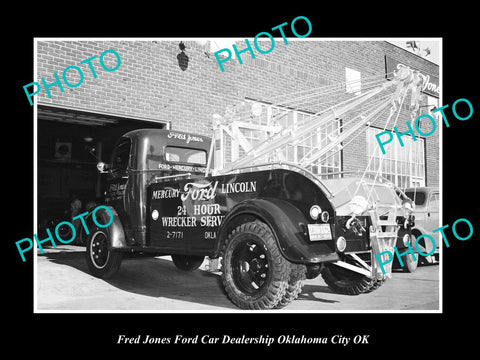 OLD LARGE HISTORIC PHOTO OKLAHOMA CITY OK USA, FRED JONES FORD CAR DEALERSHIP 9