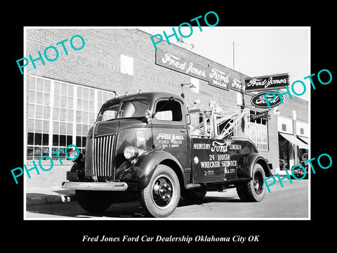 OLD LARGE HISTORIC PHOTO OKLAHOMA CITY OK USA, FRED JONES FORD CAR DEALERSHIP 12