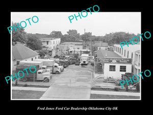 OLD LARGE HISTORIC PHOTO OKLAHOMA CITY OK USA, FRED JONES FORD CAR DEALERSHIP 13