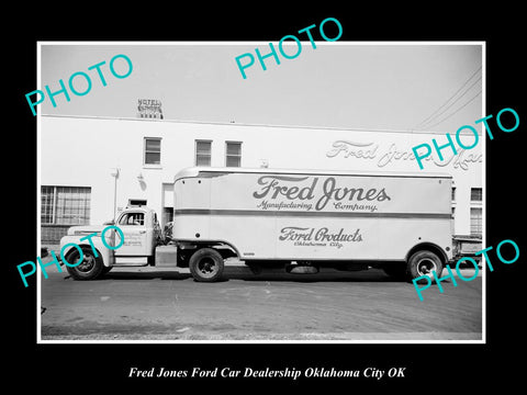 OLD LARGE HISTORIC PHOTO OKLAHOMA CITY OK USA, FRED JONES FORD CAR DEALERSHIP 22