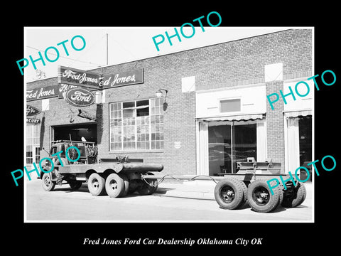 OLD LARGE HISTORIC PHOTO OKLAHOMA CITY OK USA, FRED JONES FORD CAR DEALERSHIP 25