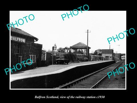 OLD LARGE HISTORIC PHOTO BALFRON SCOTLAND, THE RAILWAY STATION c1930