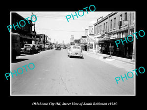 OLD LARGE HISTORIC PHOTO OKLAHOMA CITY OK USA, VIEW OF SOUTH ROBINSON ST c1945 1