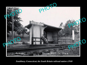 OLD HISTORIC PHOTO SOUTHBURY CONNECTICUT, SOUTH BRITAIN RAILROAD STATION c1940