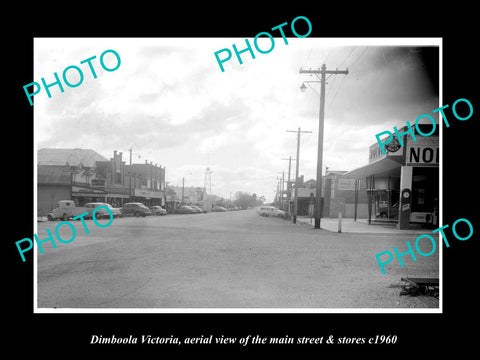 OLD LARGE HISTORIC PHOTO DIMBOOLA VICTORIA, VIEW OF MAIN STREET & STORES c1960 1