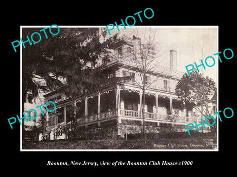 OLD LARGE HISTORIC PHOTO BOONTON NEW JERSEY, THE BOONTON CLUB HOUSE c1900