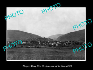 OLD LARGE HISTORIC PHOTO HARPERS FERRY WEST VIRGINIA, VIEW OF THE TOWN c1900 2