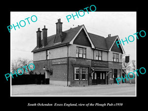 OLD LARGE HISTORIC PHOTO SOUTH OCKENDON ESSEX ENGLAND, THE PLOUGH PUB c1950