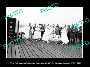 OLD LARGE HISTORIC PHOTO NEW ORLEANS LOUISIANA AMERICAN RED CROSS CANTEEN 1918 2