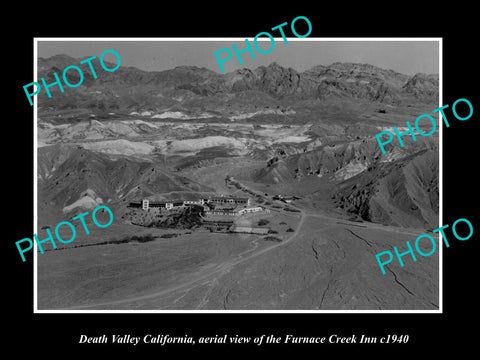 OLD LARGE HISTORIC PHOTO DEATH VALLEY CALIFORNIA, VIEW OF FURNACE CREEK INN 1940