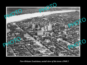 OLD LARGE HISTORIC PHOTO NEW ORLEANS LOUISIANA, AERIAL VIEW OF THE TOWN c1940 3