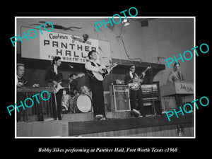 OLD HISTORIC PHOTO FORT WORTH TEXAS, BOBBY SIKES SINGING AT PANTHER HALL c1960