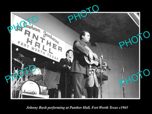 OLD HISTORIC PHOTO FORT WORTH TEXAS, JOHNNY BUSH SINGING AT PANTHER HALL c1965