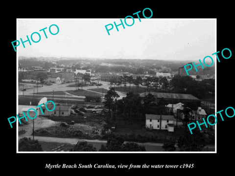 OLD LARGE HISTORIC PHOTO MYRTLE BEACH SOUTH CAROLINA, VIEW OF THE TOWN c1945 1