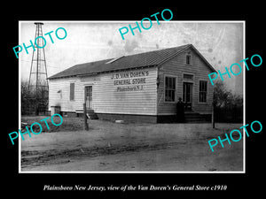 OLD LARGE HISTORIC PHOTO PLAINSBORO NEW JERSEY, VAN DOREN GENERAL STORE c1910