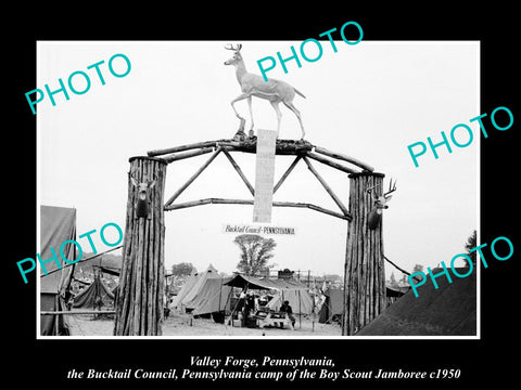 OLD LARGE HISTORIC PHOTO VALLEY FORGE PA, THE PENNSYLVANIA BOY SCOUT CAMP c1950