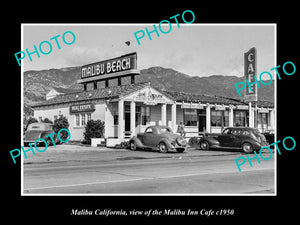 OLD LARGE HISTORIC PHOTO MALIBU CALIFORNIA, THE MALIBU BEACH CAFE c1950