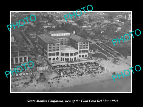 OLD LARGE HISTORIC PHOTO SANTA MONICA CALIFORNIA, THE CLUB CASA DEL MAR c1925