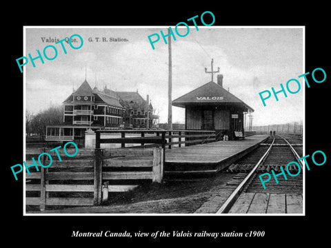 OLD LARGE HISTORIC PHOTO MONTREAL CANADA, THE VALOIS RAILWAY STATION c1900