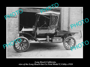 OLD HISTORIC PHOTO LONG BEACH CALIFORNIA, EDISON ELECTRIC Co MODEL T FORD c1920