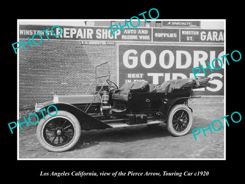 OLD HISTORIC PHOTO LOS ANGELES CALIFORNIA, EDISON ELECTRIC PIERCE ARROW CAR 1920