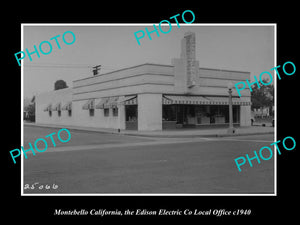 OLD LARGE HISTORIC PHOTO MONTEBELLO CALIFORNIA, THE EDISON ELECTRIC Co c1940