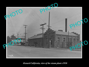 OLD LARGE HISTORIC PHOTO OXNARD CALIFORNIA, VIEW OF THE STEAM PLANT c1930 1