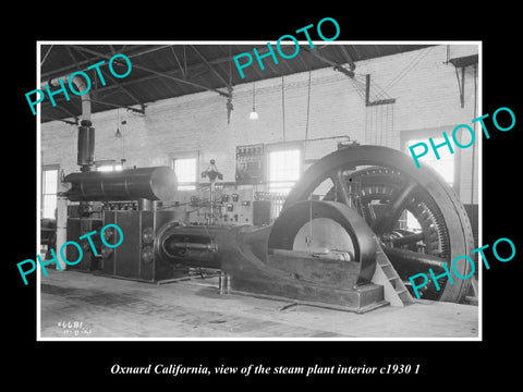 OLD LARGE HISTORIC PHOTO OXNARD CALIFORNIA, VIEW OF THE STEAM PLANT c1930 3