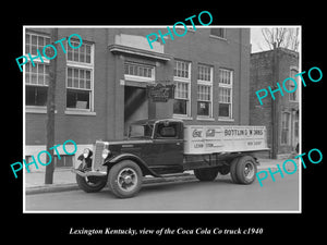 OLD LARGE HISTORIC PHOTO LEXINGTON KENTUCKY, THE COCA COLA Co TRUCK c1940