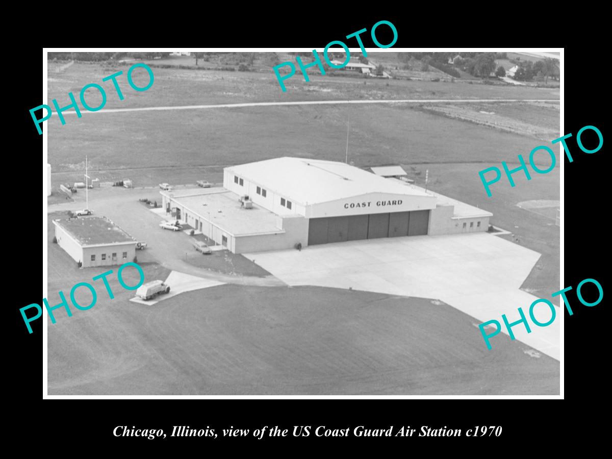 OLD LARGE HISTORIC PHOTO OF CHIACGO ILLINOIS, THE US COAST GUARD STATION c1970