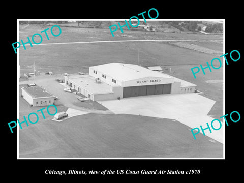 OLD LARGE HISTORIC PHOTO OF CHIACGO ILLINOIS, THE US COAST GUARD STATION c1970