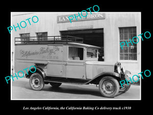 OLD LARGE HISTORIC PHOTO OF LOS ANGELES, THE CALIFORNIAN BAKERY TRUCK c1930 2