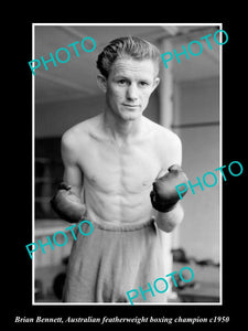 OLD LARGE HISTORIC PHOTO OF AUSTRALIAN BOXING CHAMPION BRIAN BENNETT c ...