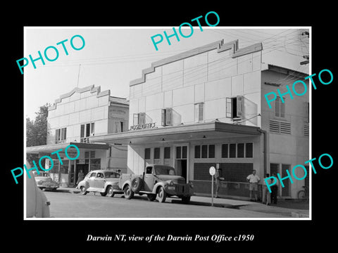 OLD LARGE HISTORIC PHOTO OF DARWIN NORTHERN TERRITORY, THE POST OFFICE c1950