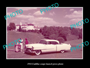 OLD LARGE HISTORIC PHOTO OF 1954 CADILLAC COUPE CAR LAUNCH PRESS PHOTO 1