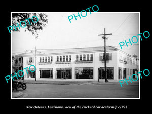 OLD LARGE HISTORIC PHOTO OF NEW ORLEANS, THE PACKARD CAR DEALERSHIP c1940